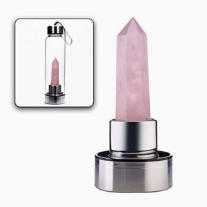 Rose Quartz Crystal Water Bottle